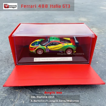 Bburago 1:43 Trda Izdaja Ferrari 458 ITALIA GT3 dirke model simulacije modela avtomobila zlitine avto igrača moški zbirka darilo