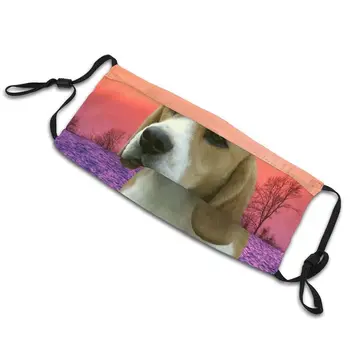 Beagle Sunset Pes Non-Enkratno Usta Masko Za Odrasle Unisex Hišni Ljubljenčki Anti Meglica Dustproof Masko Zaščitni Pokrov Respirator Žarilna