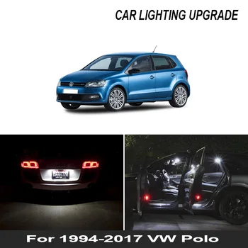 Bela Napak Avto Dodatki Notranjost, LED Žarnice Komplet Za 1994-2017 VW Polo 6R 6C 9N 9N3 6N 6N1 6N2