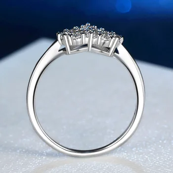 BIJOX ZGODBA trendy 925 sterling srebrni prstan s srcem obliko cirkon fine nakit prstani za ženske obletnico banket stranka darilo