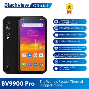 Blackview BV9900 Pro Toplotne Kamere, Mobilni Telefon Helio P90 Okta Core, 8GB 128GB IP68 4G Pametni telefon Robusten 48MP Quad Kamera Zadaj