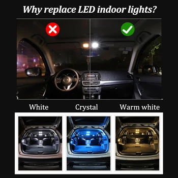 BMTxms Canbus Avtomobilske LED Notranjosti Zemljevid, Luč registrske Tablice Lučka Za Ford Escape 2001-2020 Auto Dodatki brez Napak