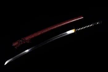 Boj Pripravljena Glina Kaljeno Japonski Samuraj Katana T10 Rezanje Jekla Rezilo Meča Polno Tang Razor