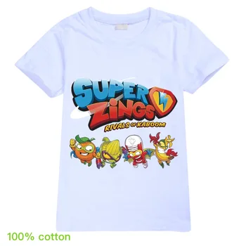 Bombaž Super Zings Otroci T-shirt za Boy Superzings Fantje Majica s kratkimi rokavi Dekliška Vrhovi Risanka Otroci Tshirt Oblačila 1-16 Let