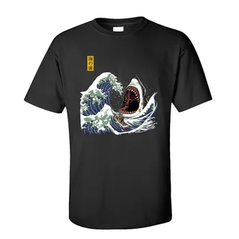 Bombaža T-srajce Moške Majice s kratkimi rokavi Velik Val Rojstni dan Kratek Rokav Tees Jeseni Leta 2020 Priljubljena O-Vratu Bela Tshirt Padec Ladijskega prometa