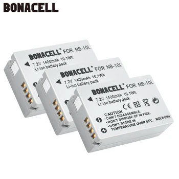 Bonacell 7,2 V 1400mAh NB-10 L NB10L NAPOTILO 10 L Baterije za Canon G1X G15 G16 SX40HS SX50HS SX60HS SX40 SX50 SX60 HS Bateria L50
