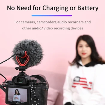 BOYA S-MM1 Video Snemanje Mikrofona za DSLR Fotoaparat Pametni Osmo Žep Youtube Vlogging Mic za iPhone, Android DSLR Gimbal