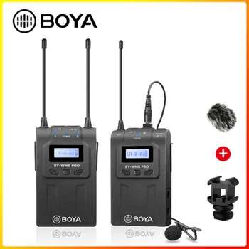 Boya S-WM8 Pro K1 K2 UHF Dual-Channel Brezžičnega Mikrofon Sistema Intervju Sprejemnik Oddajnik za iPhone DSLR Fotoaparat Canon