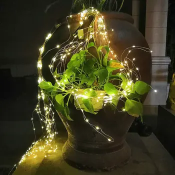 Božična drevesa okraski Slap Svetlobe Pregledno Polje Baterije Trte Niz Luči Visi Sije Vila Lučka