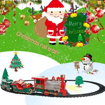 Božični Igrače za Otroke vlakec, Sledi Električna Razsvetljava, Klasične Glasbe Vlak starši-otrok, Interaktivnega Komuniciranja Igrače