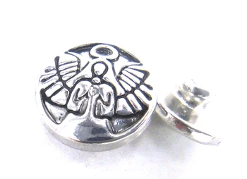 Brezplačna dostava Mini 1.2 cm zlitine angel čar DIY pripni gumb kovinski čare