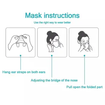 Brezplačna dostava v 24h 3-layer Masko Usta Maske Melt Blown Krpe za Enkratno uporabo mascarilas Maske Earloops Maske mascarillas