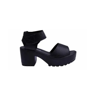 Brezplačna dostava za čevlje, ženska 2019 poletje ženska sandali z visoko peto čevlje debele pete open toe platformo sandali platformo bela