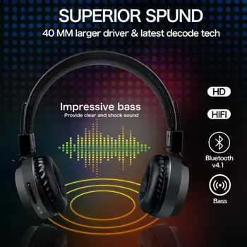 Brezžične Slušalke Bluetooth 5.0 Zložljive LED Luči Slušalke Super Hi-fi Subwoofer Brezžična Bluetooth Slušalka Za Mobilni Telefon