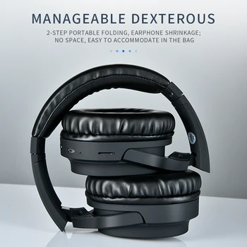 Brezžične Slušalke Bluetooth 5.0 Zložljive Slušalke Z Mikrofonom Hi-fi Podpira TF / FM Brezžične Bluetooth Slušalke