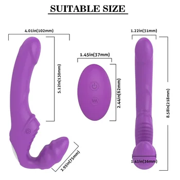 Brezžični Daljinski Upravljalnik Dildo 9 Hitrosti Dvojna Vibracijska Lezbijke Vibrator Iz Silikona, G Spot Vibrator Ženske Nekaj Masaža Adult Sex Igrača