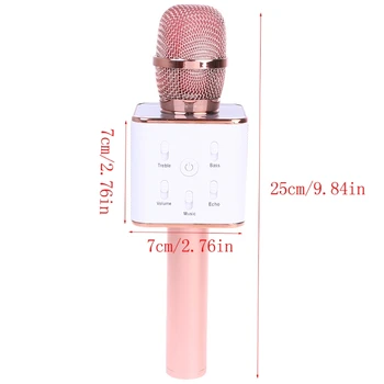 Brezžični Mikrofon Karaoke Bluetooth Zvočnik Skladbo Prostorski Zvok, Glas V7 L4MD