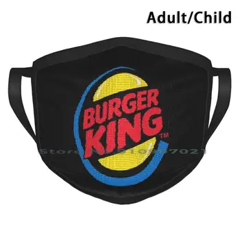 Burger King Večkratno Uporabo Usta, Obraz Maske Z Filtri Za Otroka Odraslih Burger King Burger King Logotip Kralj Kraljica Macdo Macdonald