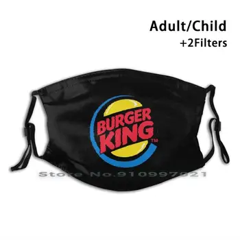 Burger King Večkratno Uporabo Usta, Obraz Maske Z Filtri Za Otroka Odraslih Burger King Burger King Logotip Kralj Kraljica Macdo Macdonald