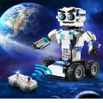 Cada Inteligentni DIY 2-v-1 RC gradniki Preoblikovanje Robot Daljinski upravljalnik je Združljiv Stavbe RC Blok Tleh Vaja Avto
