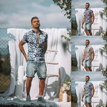 Camisa hawaiana de manga corta par hombre a la moda de 2021, camisas de secado rápido de talla grande asiáticas, M-3XL priložnostnega