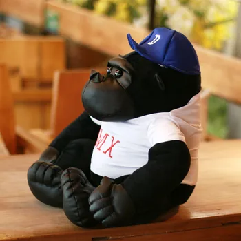 Candice guo! srčkan plišastih igrač risanka živalskega črnega Gorilla skp T-shirt King Kong mehka lutka blazine rojstni dan Božično darilo 1pc