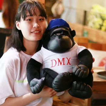 Candice guo! srčkan plišastih igrač risanka živalskega črnega Gorilla skp T-shirt King Kong mehka lutka blazine rojstni dan Božično darilo 1pc
