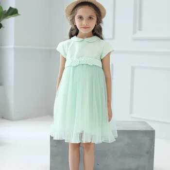 CANDYDOLL nova princesa obleko dekle je barva obleko za otroka, Svetlo zeleno obleko tanko tančico nihalo