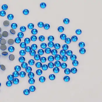Capri Modra FlatBack Kozarec Vroče Fix Okrasnih Vroče-Fix Kristali Kamni Za Oblačila