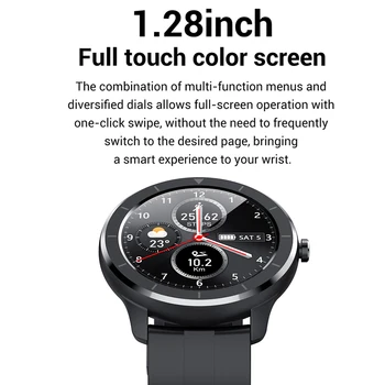 Celoten Zaslon na Dotik T6 Pametno Gledati AI Watch Face Srčnega utripa IP68 Vodotesen Smartwatch Moških Za Huawei Xiaomi GTR
