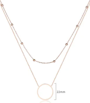 CIBO han edition dvojno žogo verige ogrlica moda titan jekla zagotavljanja kakovosti ms barva pogodbeno ključnico verige dostop