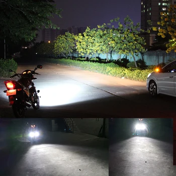 CNSUNNYLIGHT Motocikel Turbo LED Žarometi Žarometi, Svetilke Stroboskopske Luči Super Svetla 40W 3800Lm Meglo Žaromet svetlobni pramen