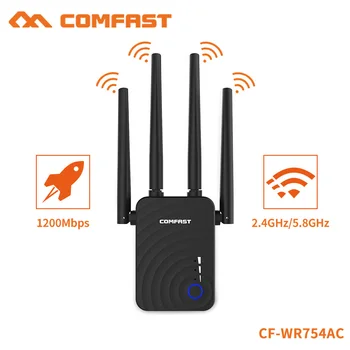 COMFAST Visoke Hitrosti Doma Wireless Extender 5ghz Usmerjevalnik Wifi Vmesnik 1200Mbps 4*2dbi vsesmerni Antena Dolgo RangeCF-WR754AC