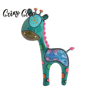 Cring Coco 2019 Vroče Prodajo Srčkan Žirafa Broške Pin za Ženske Ženski Značke Cartoon Živali Modni Nakit Trgovini Broška