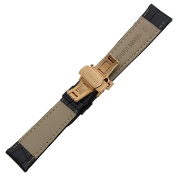 Croco Pravega Usnja Watchband za Seiko Tissot Caiso Državljan Watch Band Metulj Sponke Traku 14/16/18/19/20/21/22/23/24/26 mm