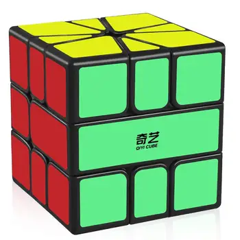 D-FantiX Qiyi Qifa Square-1 Kocka SQ1 Magic Black se Hitro Kvadratnih eno Kocko, ki je Oblikovan Puzzle odvijanjem Square1 SQ 1 Kocka Za Otroke