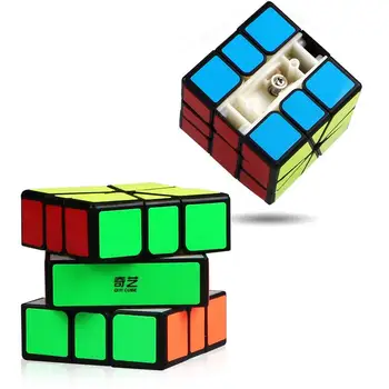 D-FantiX Qiyi Qifa Square-1 Kocka SQ1 Magic Black se Hitro Kvadratnih eno Kocko, ki je Oblikovan Puzzle odvijanjem Square1 SQ 1 Kocka Za Otroke