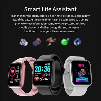 D20 Smart Zapestnice Srčnega utripa Relojes Inteligentes Smartband Za IOS Android Pulseira Dropshipping Spanja Tracker Watch