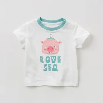 DBJ10358 dave bella baby boy summer malčke baby modni t-shirt malčka vrh otroke visoke kakovosti tees tiskanih obleke