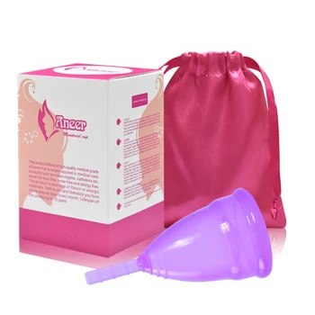 Debelo 5 kos/Veliko Aneer Copo Menstrualne Silikonski Menstrualne Skodelice Za Ženske, Žensko Higieno Menstrualni Izdelek za Nego Copa Menstrualne