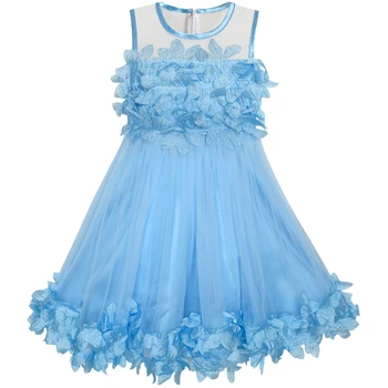Dekleta Oblačenja A-line Srčkan Torbici Vijolično Princesa Sundress Bombaž 2020 Poletje Poročno zabavo, Obleke, Otroci Oblačila Pageant Vestidos