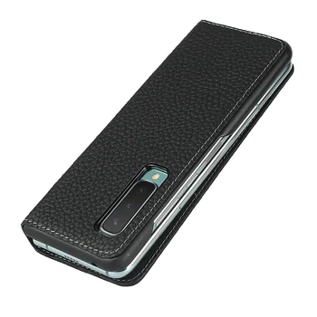 Deluxe Denarnice Ohišje za Samsung Galaxy Krat magnetna privlačnost Pravega Usnja Primeru Pokrovček Pravi Kože Telefon Vrečke