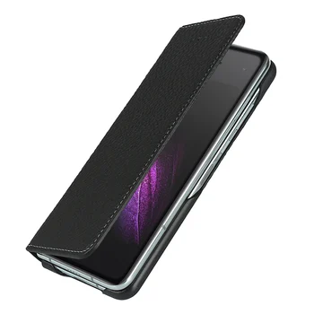 Deluxe Denarnice Ohišje za Samsung Galaxy Krat magnetna privlačnost Pravega Usnja Primeru Pokrovček Pravi Kože Telefon Vrečke