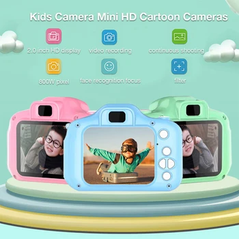 Digitalni Fotoaparat za Otroke 2,0-Palčni Darilo Risanka Srčkan Fotoaparata Fotograranje na Prostem Otroci Igra Študija Toy Kamera Otrok Fotoaparat