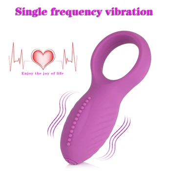 Dildo Obroči Vibrator Moški Nepremočljiva Zamudo Cockring G spot Spodbujanje Vibrator Silikonski Obroč za Penis Ropstva Adult Sex Igrača za Moške