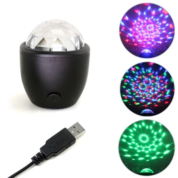 Disco Krogla Stranka Fazi Projektor Luči Mini Led Glasovnimi Aktivirajo USB Crystal Magic Ball Flash DJ Luči za Dom KTV Bar Car #20