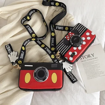 Disney princesa 2019 Minnie pu fotoaparat torba ramenski trak diagonalno vrečko dekle ramenski messenger bag dekle Mickey mouse torbici