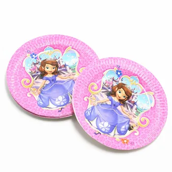 Disney Princesa Sofija Tema Design 106Pcs/Veliko Roza Razpoložljivi Namizna Dekleta Rojstni dan Dekoracijo Za Družino Stranka Ponudbe