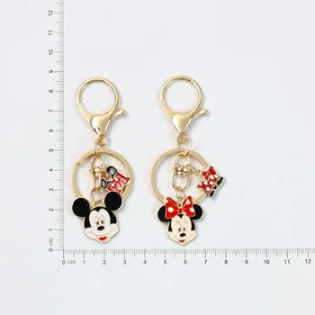 Disney Risanke Zlata Barva Kovinskih Mickey Mouse Keychain Obeskov Vrečko Za Neodvisno Čar Airpods Pribor Otroci Igrače