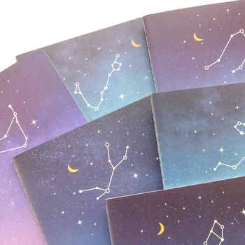Domikee ustvarjalne twelves constellation design school študent sestavi predmet zvezek s predpisi, notranji listi tiskovine B5